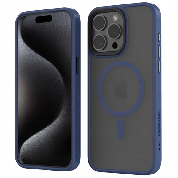 Spacecase Hybrid Case För Iphone 15 Pro Max Mörkblåt