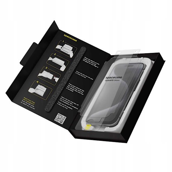 Spacecase Quickfit Härdat Glas För Iphone 15 Pro Protective 9H
