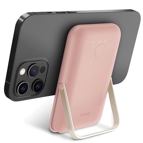 Powerbank UNIQ Hoveo magnetisk 5000mAh USB-C 20W PD - rosa