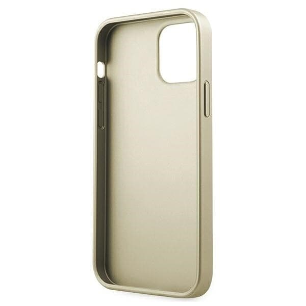 Guess GUHCP12LIGLGO iPhone 12 Pro Max 6.7 gull/gull hardt deksel Iriscent