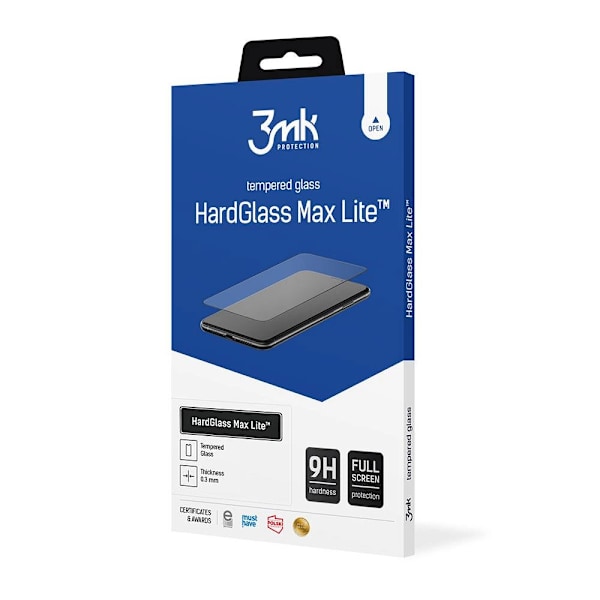 9H 3MK HARDGLASS MAX LITE GLAS TIL MOTOROLA MOTO G34