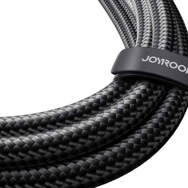 2 i 1 kabel Joyroom Speedy series SA21-1T2 USB-C - USB-C / Lightning 100W 1,5m svart