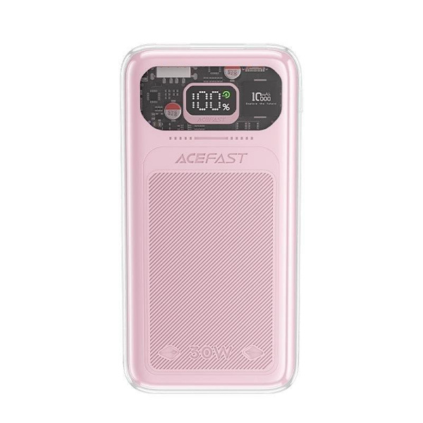 ACEFAST POWERBANK 10000MAH SPARKLING SERIES HURTIG OPLADNING 30W PINK