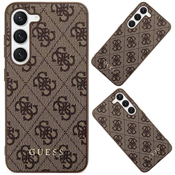 Guess 4G Metal Gold Logo Deksel til Samsung Galaxy S24+ - Brun