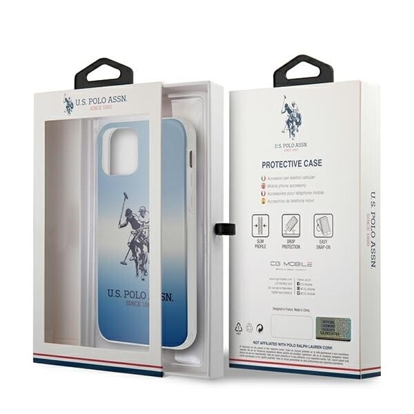 AMERIKANSK SAG POLO ASSN. GRADIENT PATTERN COLLECTION TIL IPHONE 12 MINI - BLÅ