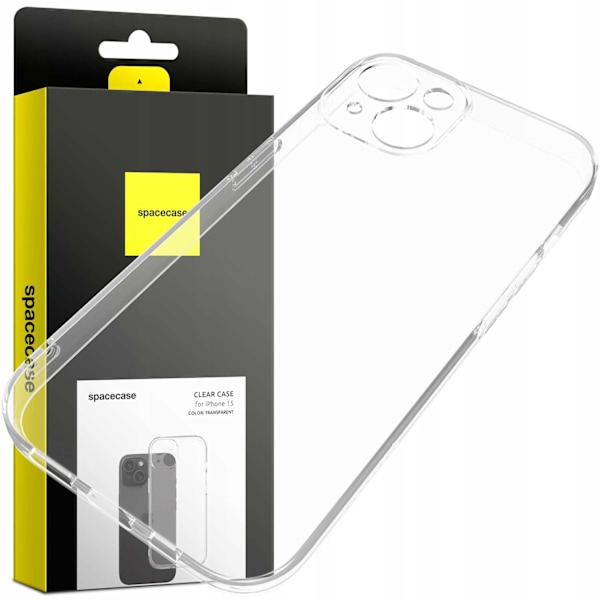 Spacecase Case Clear För Iphone 15, Transparent, Skyddande Tpu