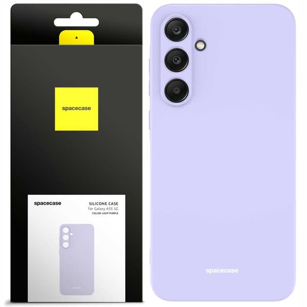 Spacecase Silikonfodral För Samsung Galaxy A35 5G Ljuslila