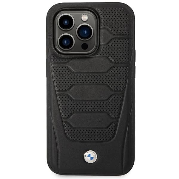 BMW LEATHER SEATS PATTERN MAGSAFE ETUI TIL IPHONE 14 PRO - SORT