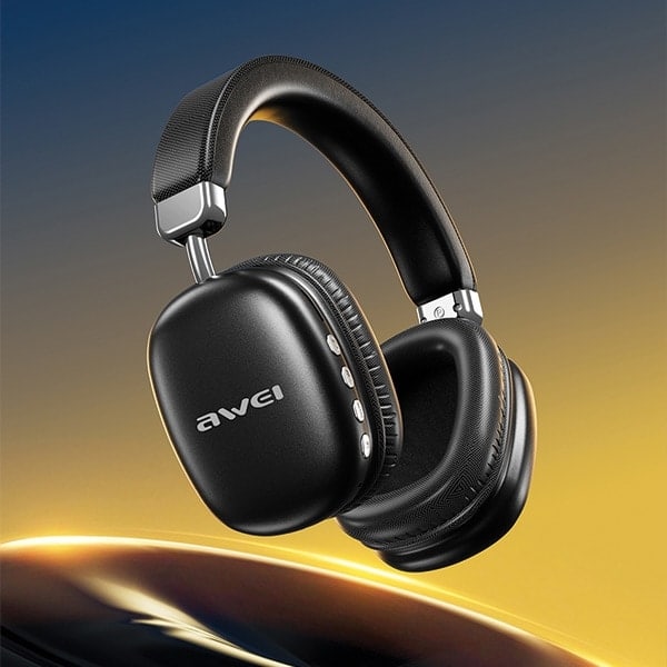 AWEI AT7 Bluetooth on-ear hörlurar svart/svart