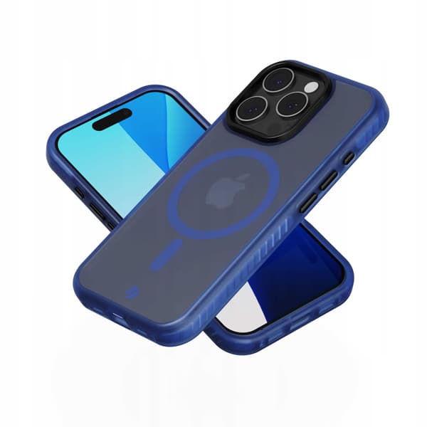 Spacecase Hybrid Case För Iphone 16 Pro För Magsafe Mörkblåt
