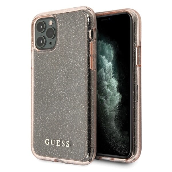 Guess GUHCN65PCGLPI iPhone 11 Pro Max rosa/rosa hardt deksel Glitter