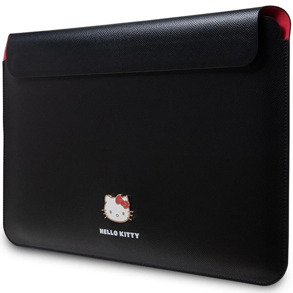 Hello Kitty PU metalllogoveske for 14" bærbar PC - Svart