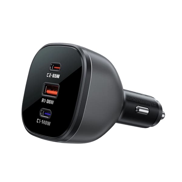 ACEFAST B14 BILOPLADER 165W 2X USB-C 1X USB-A - SORT