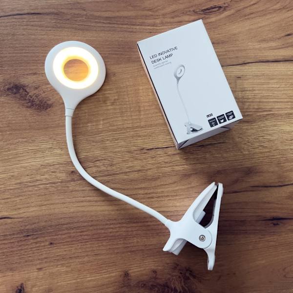 TRÅDLØS LED LÆSELAMPE MED CLIPS + SORT MICRO USB KABEL