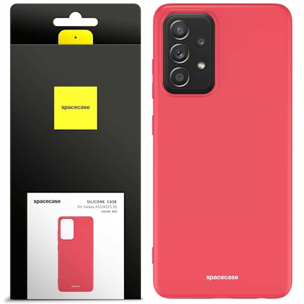 Spacecase Silikonfodral För Samsung Galaxy A52 A52S Röd