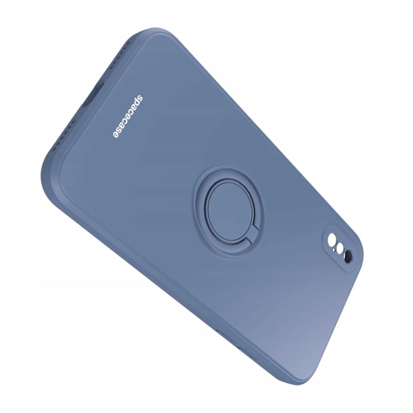 Spacecase Silikonecase Ring För Iphone Xs Max Blåt Skydd