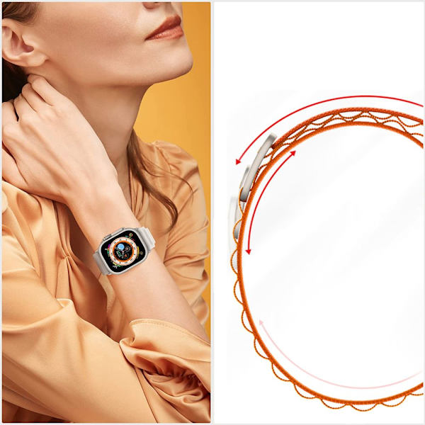 TECH-PROTECT NYLON PRO APPLE WATCH 4 / 5 / 6 / 7 / 8 / 9 / SE / ULTRA 1 / 2 (42 / 44 / 45 / 49 MM) MILITÆRGRØNN