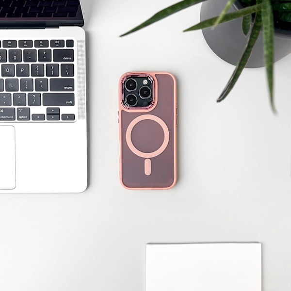 MAGNETIC COLLECTION MAGSAFE ETUI TIL IPHONE 16 - PINK