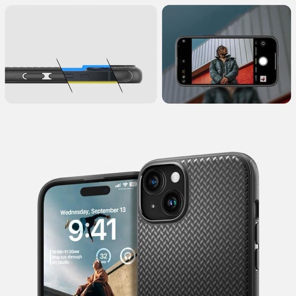 SPIGEN MAG ARMOR MAGSAFE IPHONE 15 MATT SVART