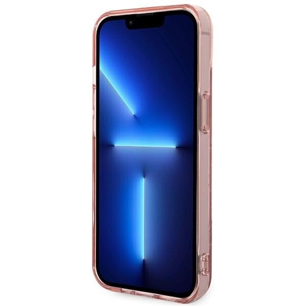 Karl Lagerfeld KLHCP14MHKLSPCP iPhone 14 Plus 6.7 hardt deksel rosa/rosa Mono vertikal stripe