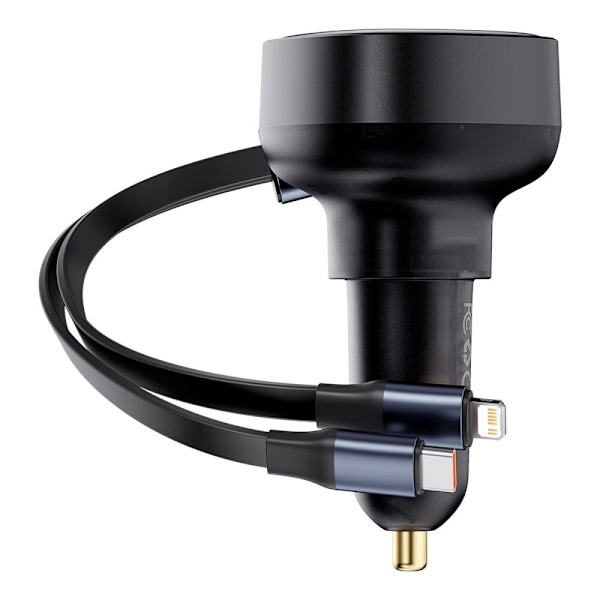 Baseus Enjoyment USB-C billader med USB-C / Lightning 60W kabel - svart