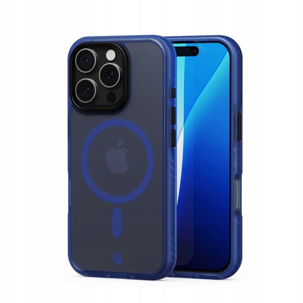 Spacecase Hybrid Case För Iphone 16 Pro För Magsafe Mörkblåt