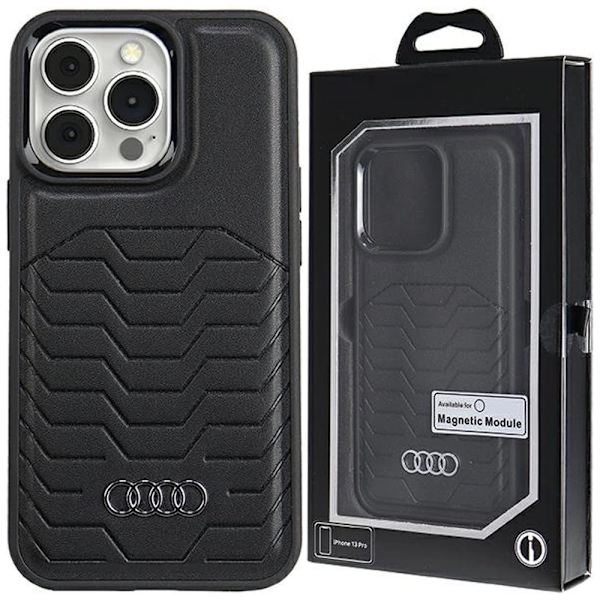 Audi syntetisk skinndeksel med MagSafe for iPhone 13 Pro / 13 - svart