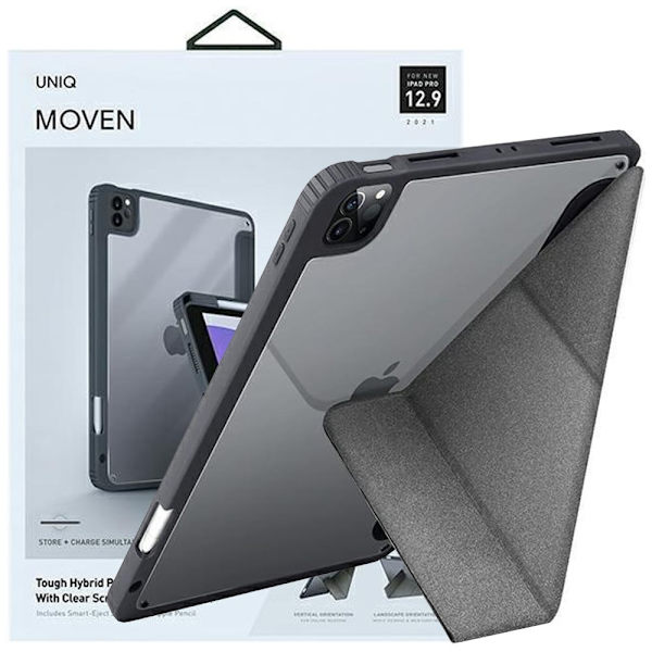 Uniq Moven-deksel for iPad Pro 12.9 (2021) Antimikrobiell - Grå