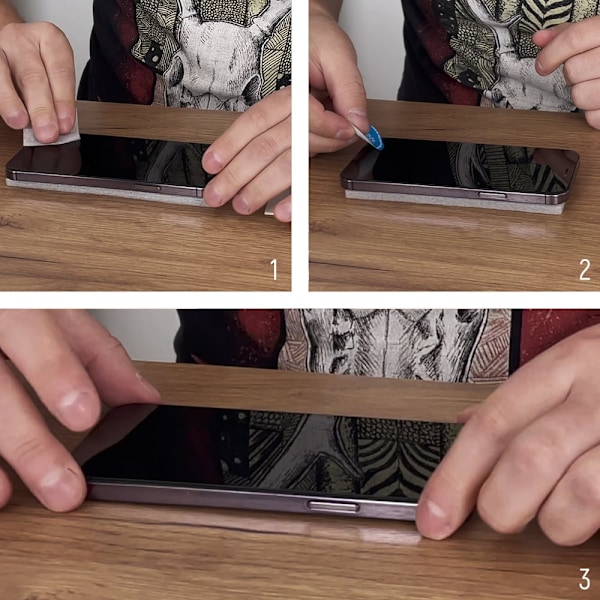 Wozinsky-serien 2x ultra-holdbart Full Glue herdet glass med ramme Veskevennlig iPhone 14 Plus / 13 Pro Max svart