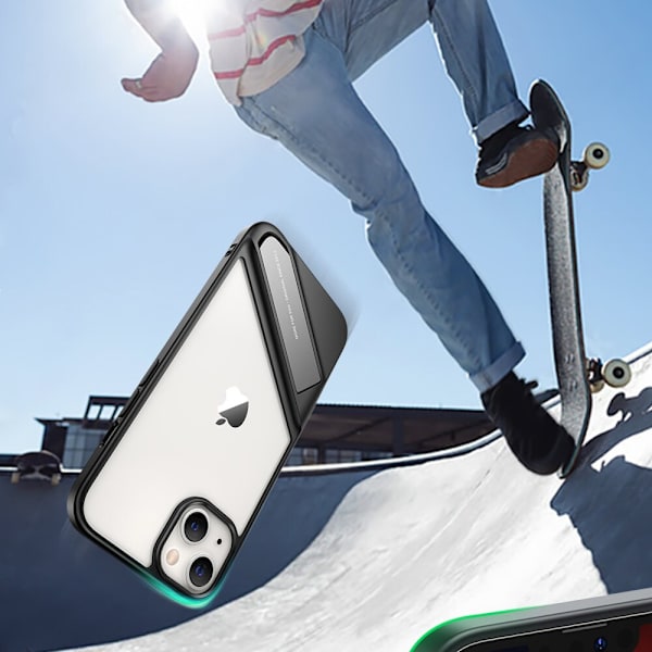 Ugreen Fusion Kickstand Case hardt deksel med gelramme og stativ for iPhone 13 svart (90152)
