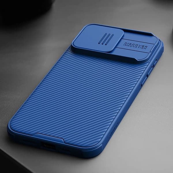 NILLKIN LÆDERCASE KAMERACOVER TIL IPHONE 15 PRO MAX BLUE