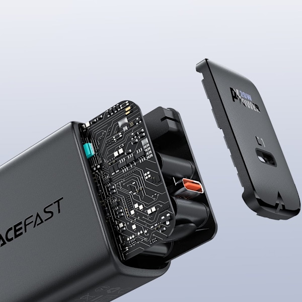 ACEFAST HURTIG NETVÆRKSLADER USB TYPE C 20W STRØMLEVERING HVID