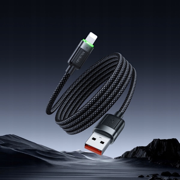 MCDODO LADDARE USB BLIXT SNABB LADDNINGSKABEL FÖR IPHONE 1M LED