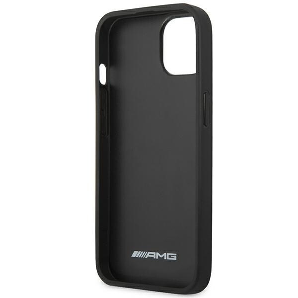 AMG AMHCP14MGSEBK iPhone 14 Plus 6.7 svart/svart hardt deksel med skinnpregede linjer