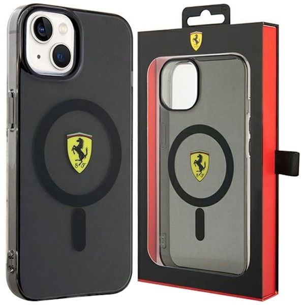 Ferrari FEHMP14MURKK deksel til iPhone 14 Plus - svart gjennomskinnelig Magsafe