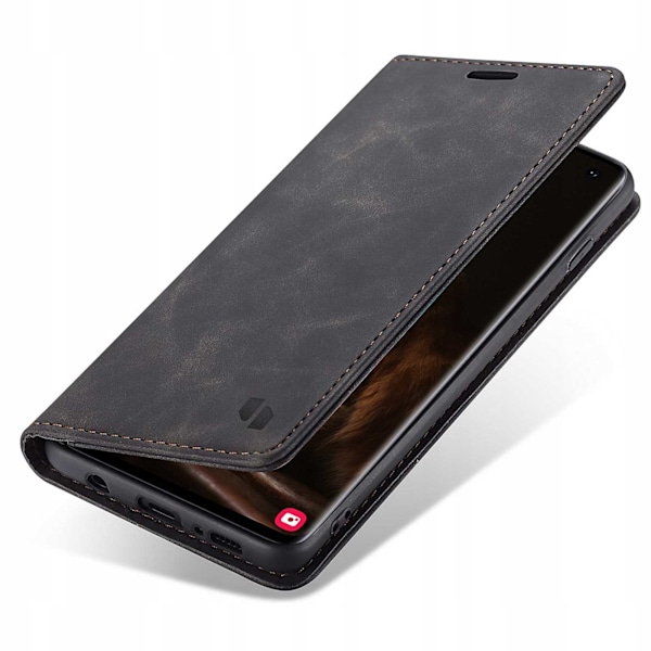Spacecase Fodral Plånbok Galaxy S10 Svart Läder För Samsung