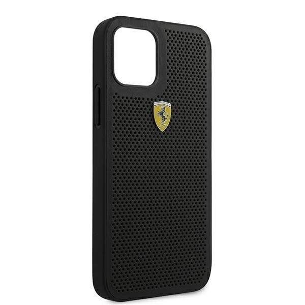 FERRARI ON TRACK PERFORERET ETUI TIL IPHONE 12 / IPHONE 12 PRO - SORT