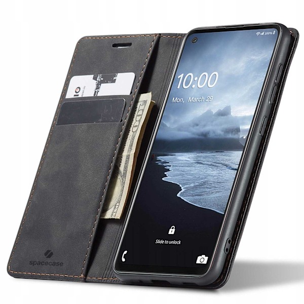 Spacecase Pålbocksväska För Samsung Galaxy A21S Skydd Svart