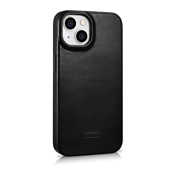 ICARER CASE CASE LÆDERCOVER MED MAGSAFE TIL IPHONE 14+ SORT
