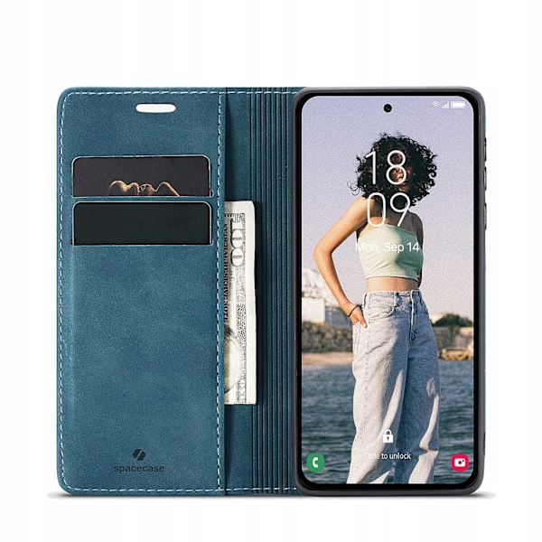 Spacecase Plånbok För Galaxy A32 5G Fodral Blåt