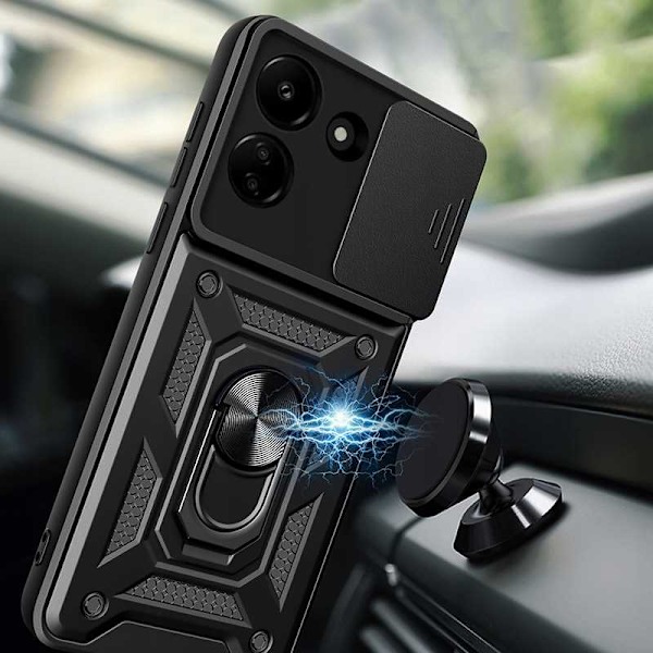 Spacecase Case Cover För Xiaomi Poco C65 Redmi 13C Svart