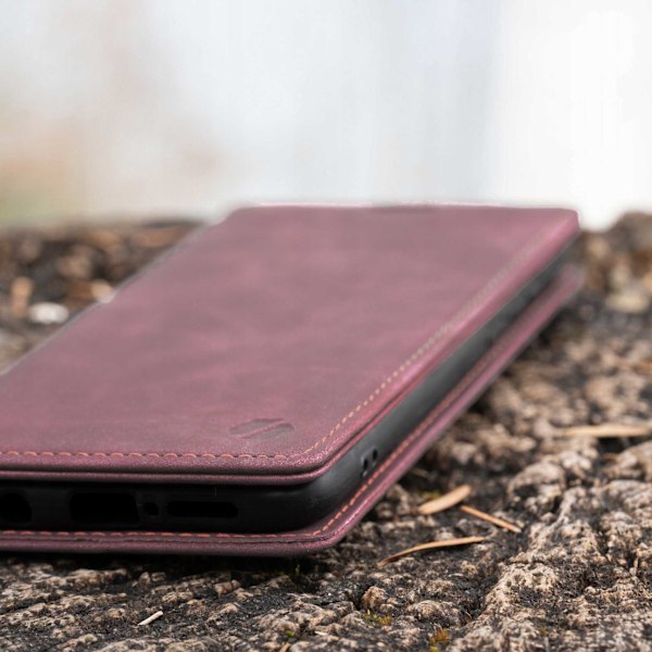 Spacecase Pålbocksväska För Iphone 16 Pro Max Rött Läderfodral