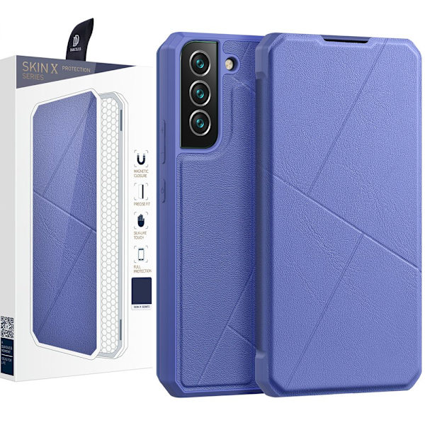 DUX DUCIS Skin X-deksel med klaff for Samsung Galaxy S22+ (S22 Plus) blå