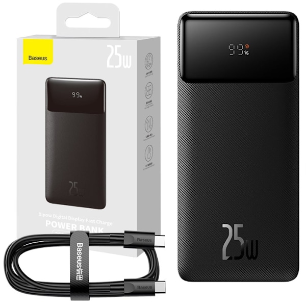Baseus Bipow Powerbank 20000mAh 2x USB / USB Type C /25W Quick Charge AFC FCP (PPBD020301)