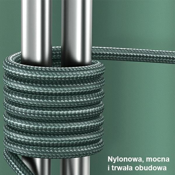 USAMS Flätad kabel U55 2A micro USB 1 st. för set U55 grön/grön 1m SJ450USBSG02 (US-SJ450)