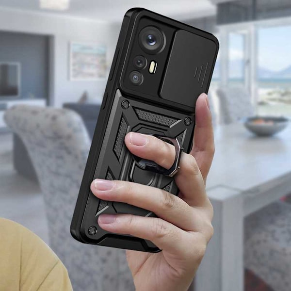 Spacecase Case Cover För Xiaomi 12 Pro Camring Svart