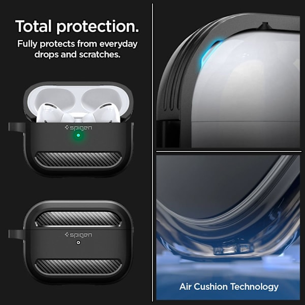 SPIGEN RUGGED ARMOR APPLE AIRPODS PRO 1/2 MAT SORT