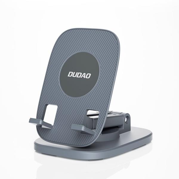 Dudao teleskopisk bordstativ sammenleggbart stativ for telefonnettbrett grå (F5XS)