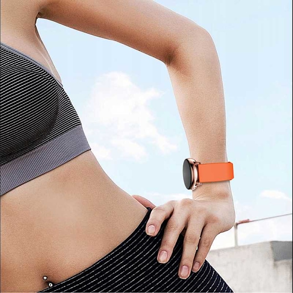 Spacecase Silikonrem 22Mm För Smartwatch Orange