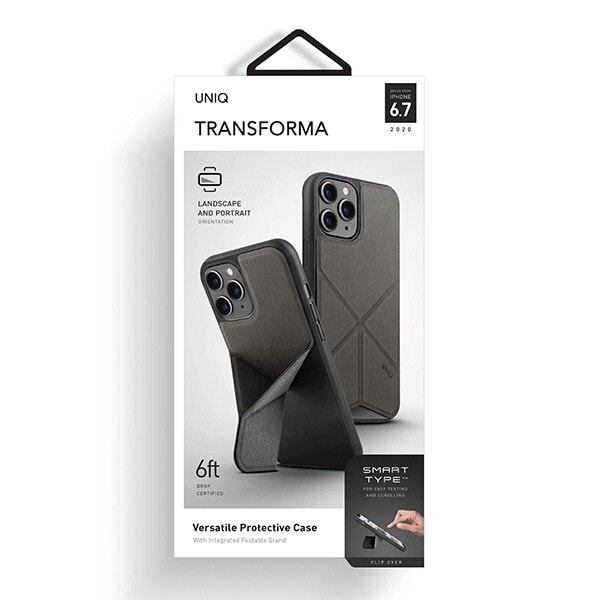 UNIQ Transforma iPhone 12 Pro Max 6.5 deksel grå/karbongrå